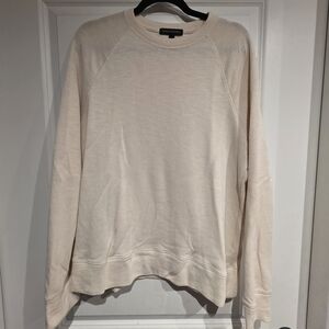 Mens Banana Republic Transition Cream Double Knit Sweatshirt, Large